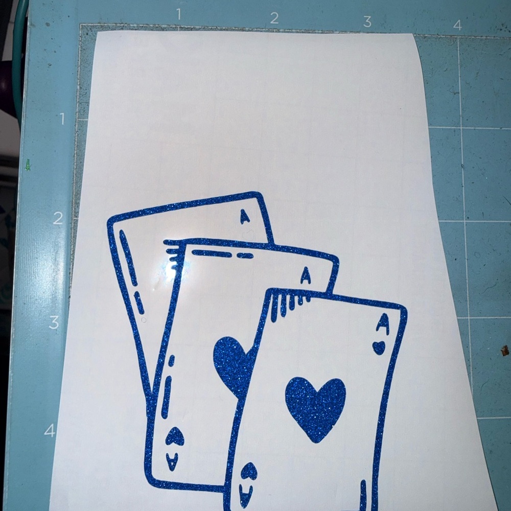 Blue Playing Cards Graphic Decal